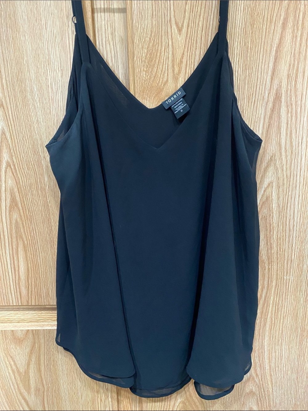 Torrid Black  lined sheer camisole top